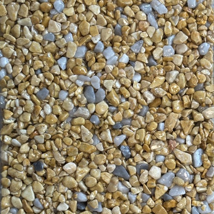 Goldsand-Mix Steinteppich-Farbmix, Nahaufnahme