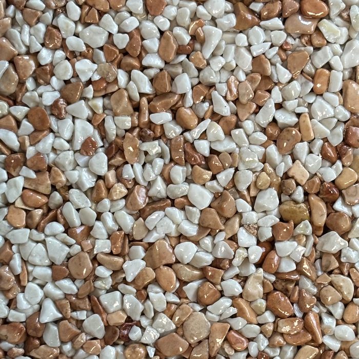 Karamellmix Steinteppich-Farbmix, Nahaufnahme