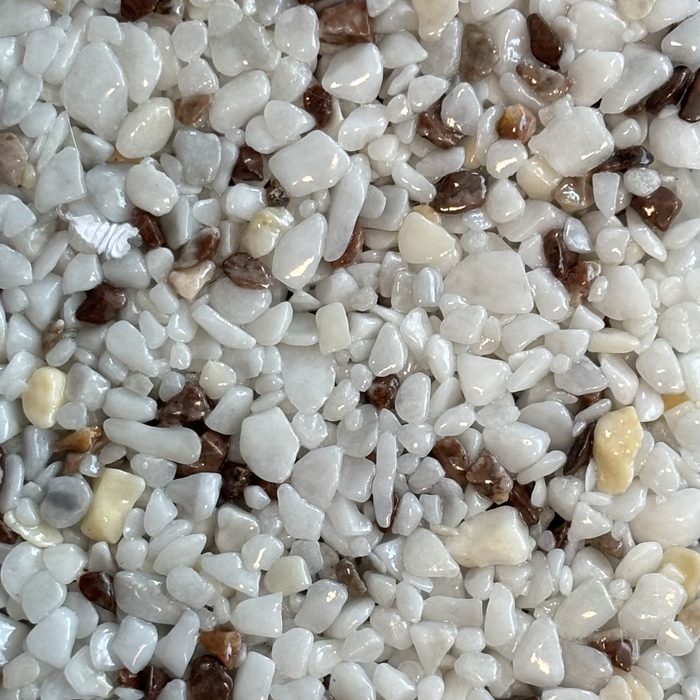 Schneeflockenmix Steinteppich-Farbmix, Nahaufnahme